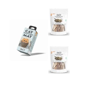 Gigo Chew & Play Pack – 2 Dental Chew Sticks + Scratch Mat | Hygiene + Furniture Protection